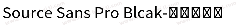 Source Sans Pro Blcak字体转换